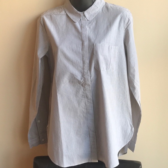 Striped career work shirt Sz M - Picture 2 of 4